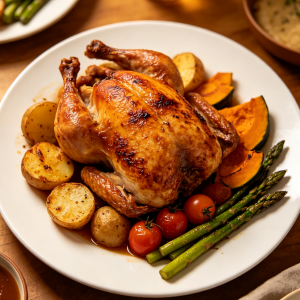Traditional Roast Chicken Dinner