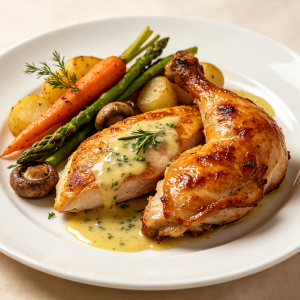 Roast Chicken with Herb Butter