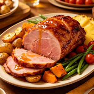 Honey Glazed Gammon Dinner