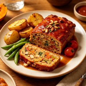 Vegetarian Nut Roast Dinner