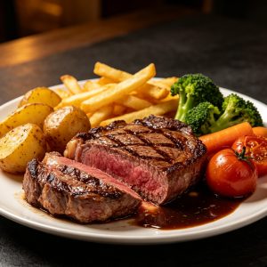 Juicy Sirloin Steak Dinner Set