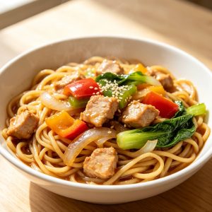 Chicken Noodle Stir Fry Bowl