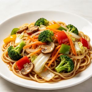 Vegetable Noodle Stir Fry Serving