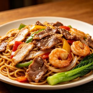 Mixed Meat Stir Fry Serving Plate