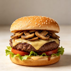 Mushroom Swiss Beef Burger