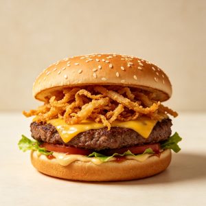 Crispy Onion Beef Burger